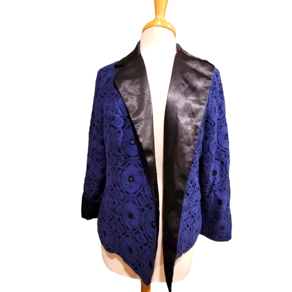 Chico's | Blue Lace Blazer Sz 2/Large/12 - Picture 10 of 10